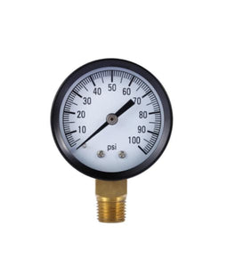 MANÓMETRO AQUEX 0-100PSI CONEXIÓN 1/4"M INTERIOR GLICERINA